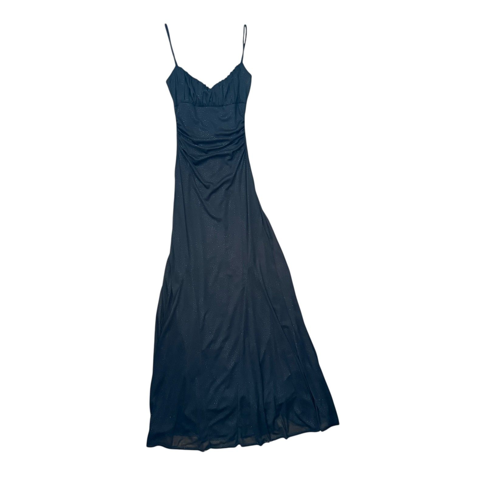 Vintage City Triangles Black Sparkly Formal Tie Back Dress Size S 90's 2000's